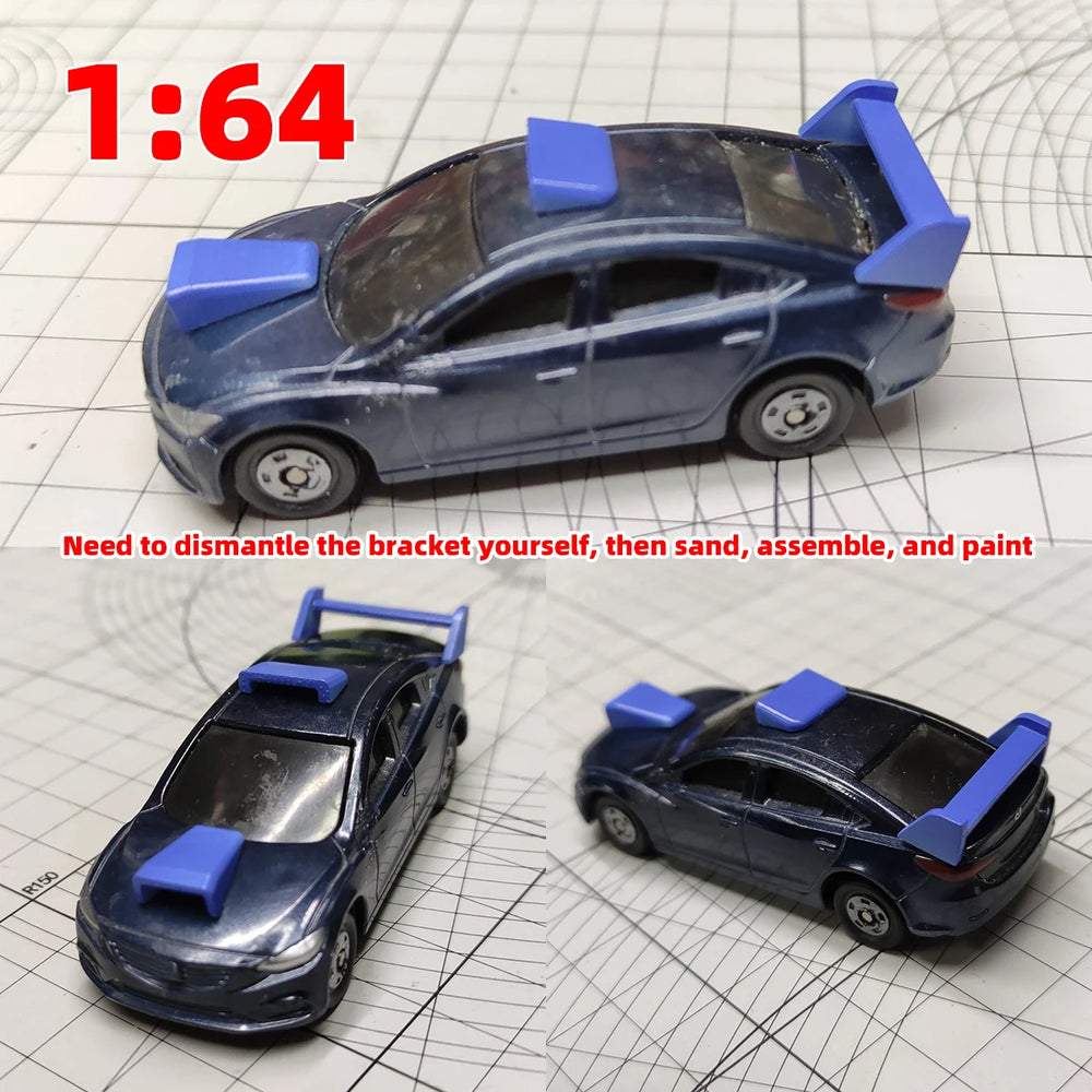 1/64 Modern Sports Car, Resin Model Vehicle Kit, Unassembled and Unpainted
