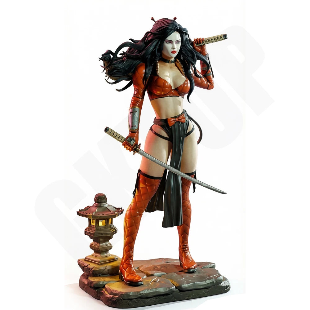 Katana Warrior, Resin Model Figure Kit, Fantasy Theme, Unassembled and Unpainted