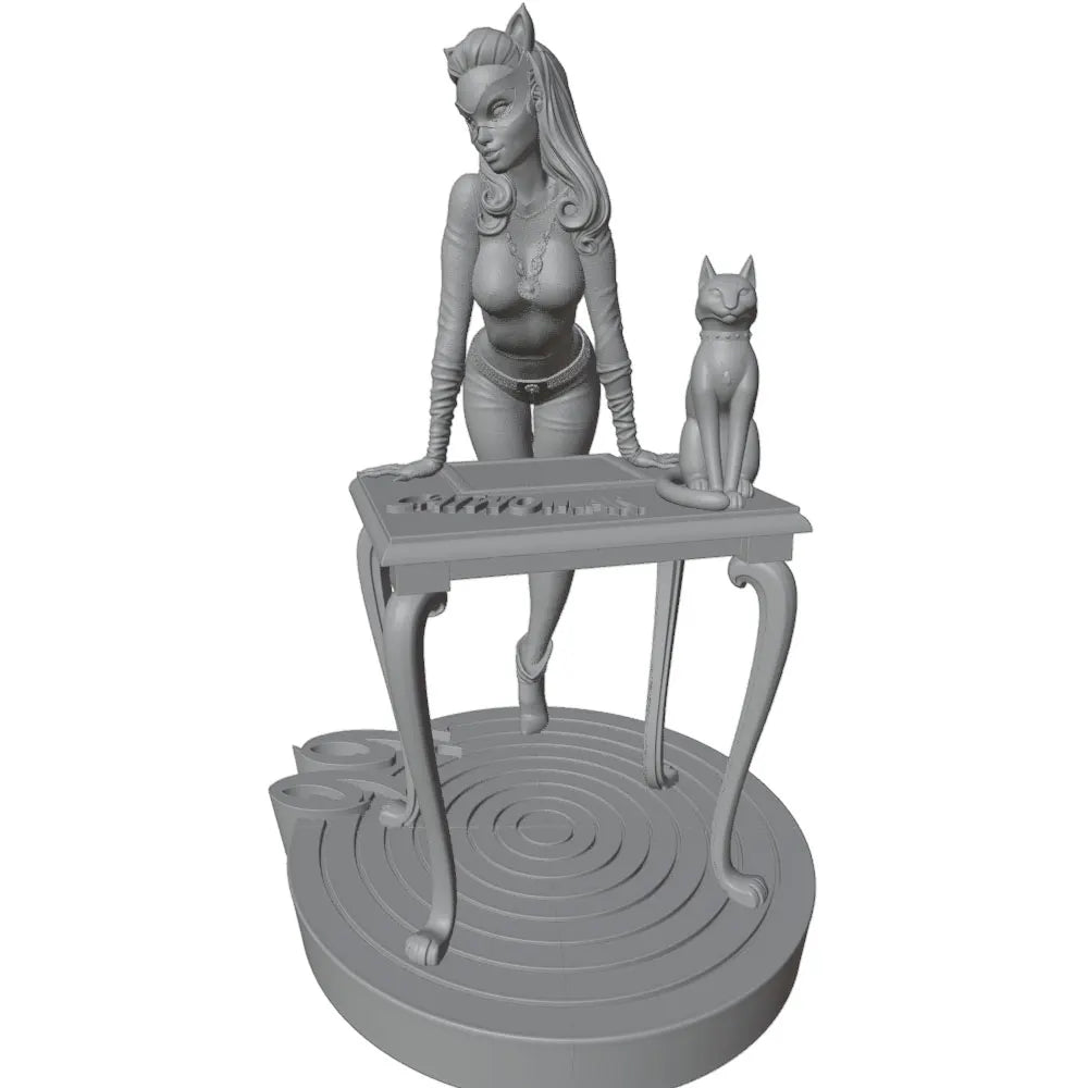 1/24 Cat-Girl, Resin Model Diorama Kit, Unassembled and Unpainted