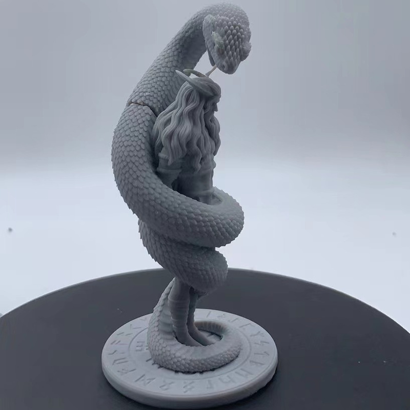 105mm Mythical Serpent, Resin Model Figure Kit, Mythology Theme, Unassembled and Unpainted