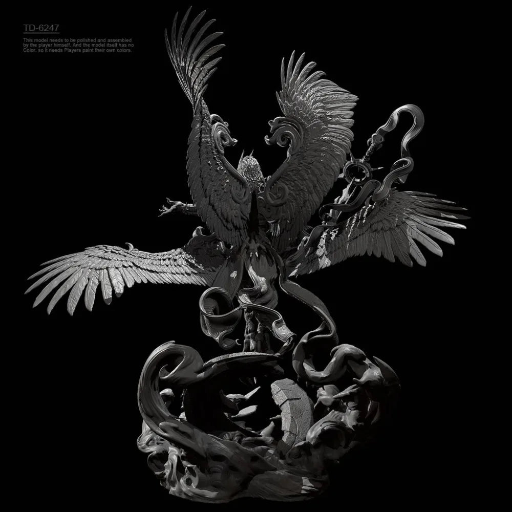 120mm Divine Eagle-Headed Beast, Resin Model Figure Kit, Fantasy Theme, Unassembled and Unpainted