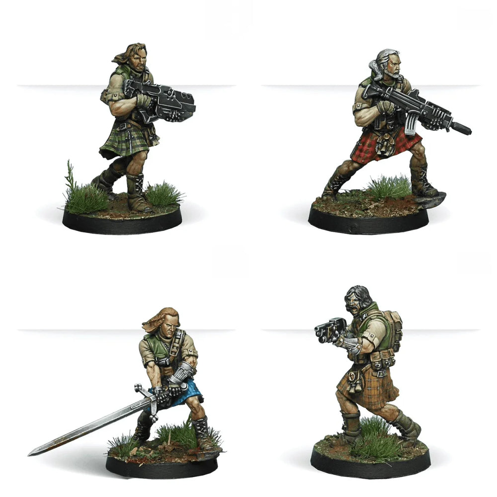 40mm WWII Soldiers with Rifles, 4 Figures, Resin Model Figure Kit, Unassembled and Unpainted