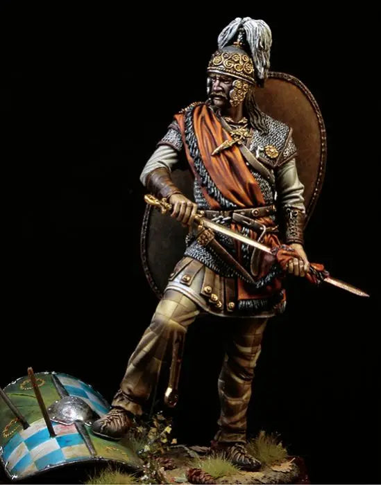 1/24 Medieval Pike Warrior, Resin Model Figure Kit, Unassembled and Unpainted