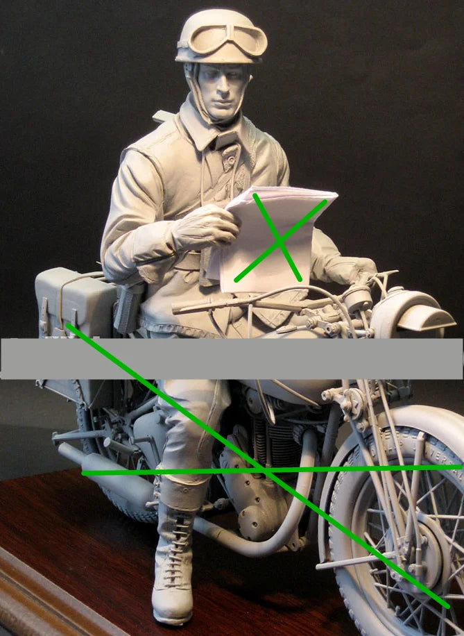 1/9 WWI Dispatch Rider, Resin Model Figure Kit, Unassembled and Unpainted