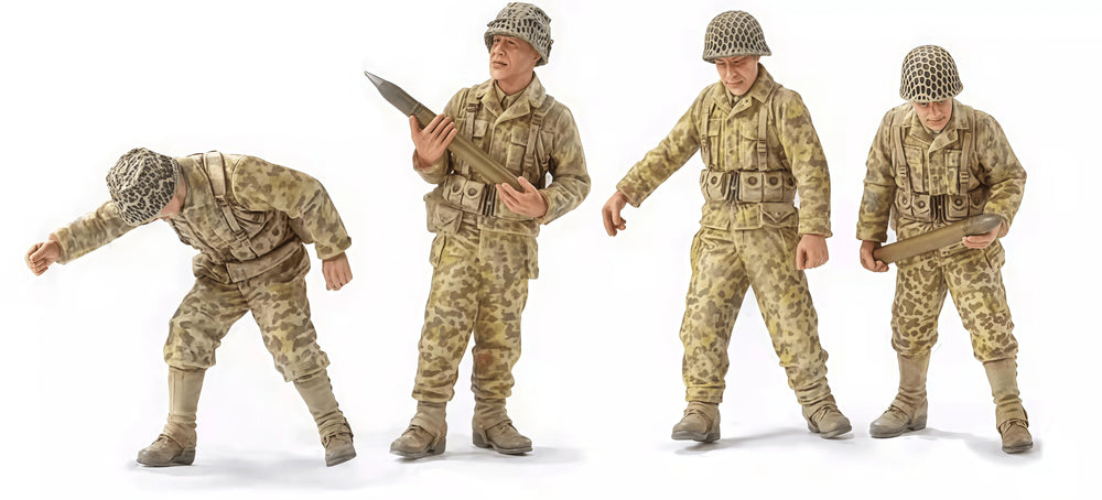 1/35 WWII US Army Combat Team, 4 Figures, Resin Model Figure Kit, Unassembled and Unpainted