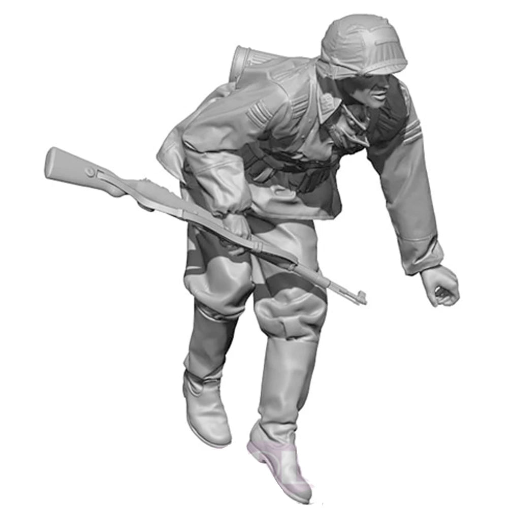 1/35 WWII German Infantry Assault Squad, 6 Figures, Resin Model Figure Kit, Unassembled and Unpainted