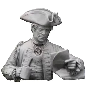 1/10 American Civil War 18th Century Officer, Resin Model Figure Kit, Unassembled and Unpainted
