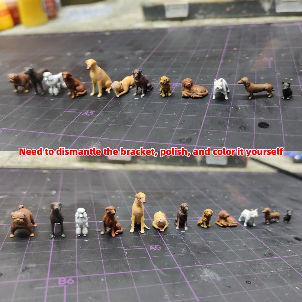 1/35 Animals, 20 Figures, Resin Model Creature Kit, Wildlife Theme, Unassembled and Unpainted