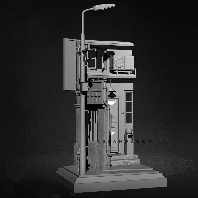 1/35 Modern Street Corner, Resin Model Terrain Kit, Historical Theme, Unpainted