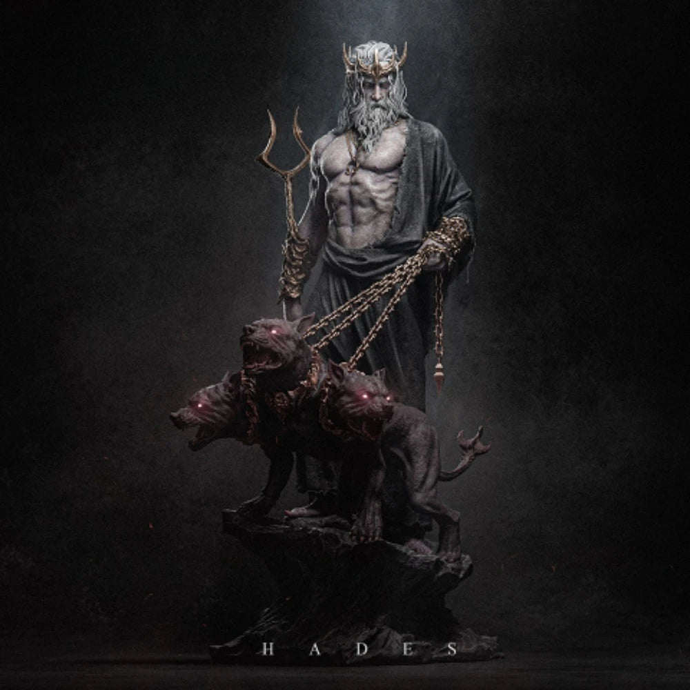 Ancient Hades & Hellhound Companions, 2 Figures, Resin Model Figure Kit, Unassembled and Unpainted
