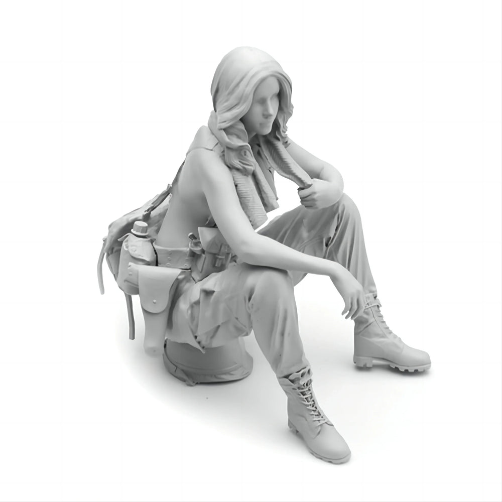 1/24 Modern Female Tactical Operator, Resin Model Figure Kit, Unassembled and Unpainted