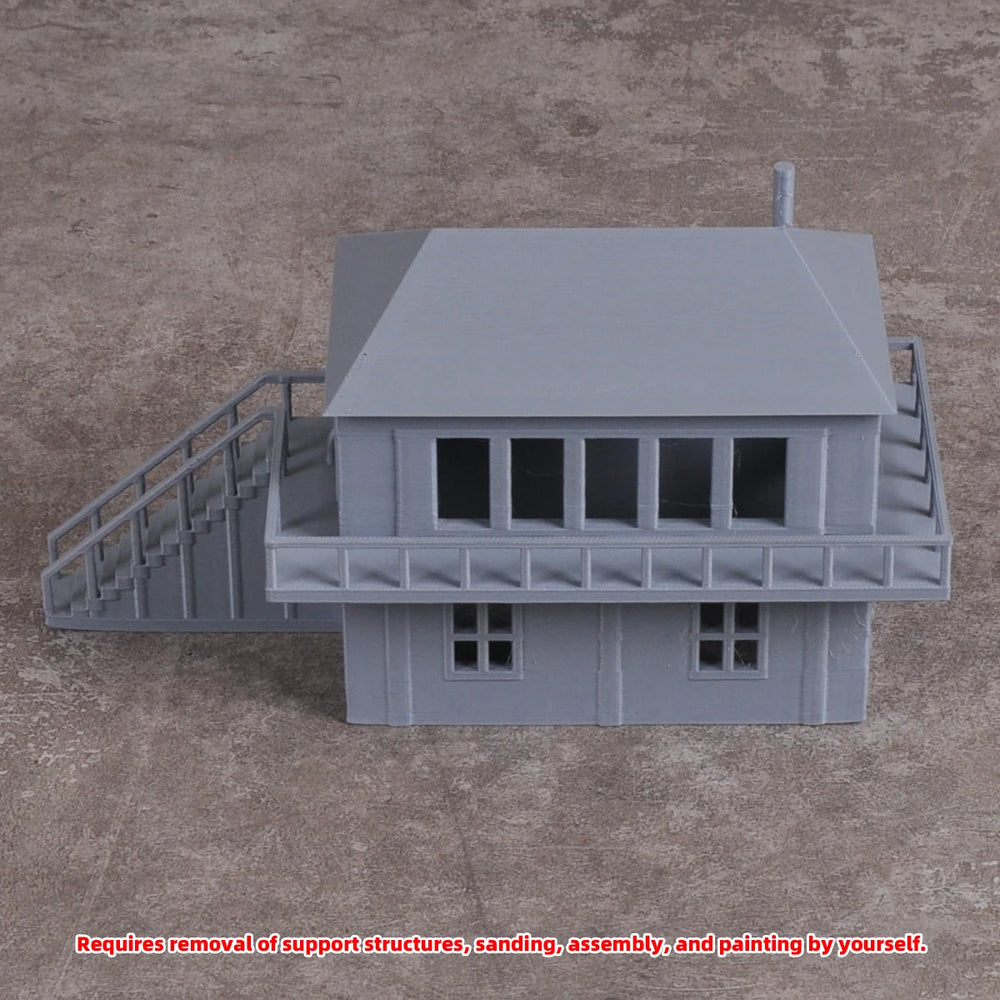 1/64 Railway Buildings, Resin Model Diorama Kit, Historical Theme, Unassembled and Unpainted