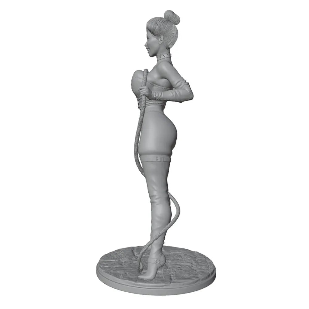 75mm Female Fantasy Warrior with Whip, Resin Model Figure Kit, Fantasy Theme, Unassembled and Unpainted