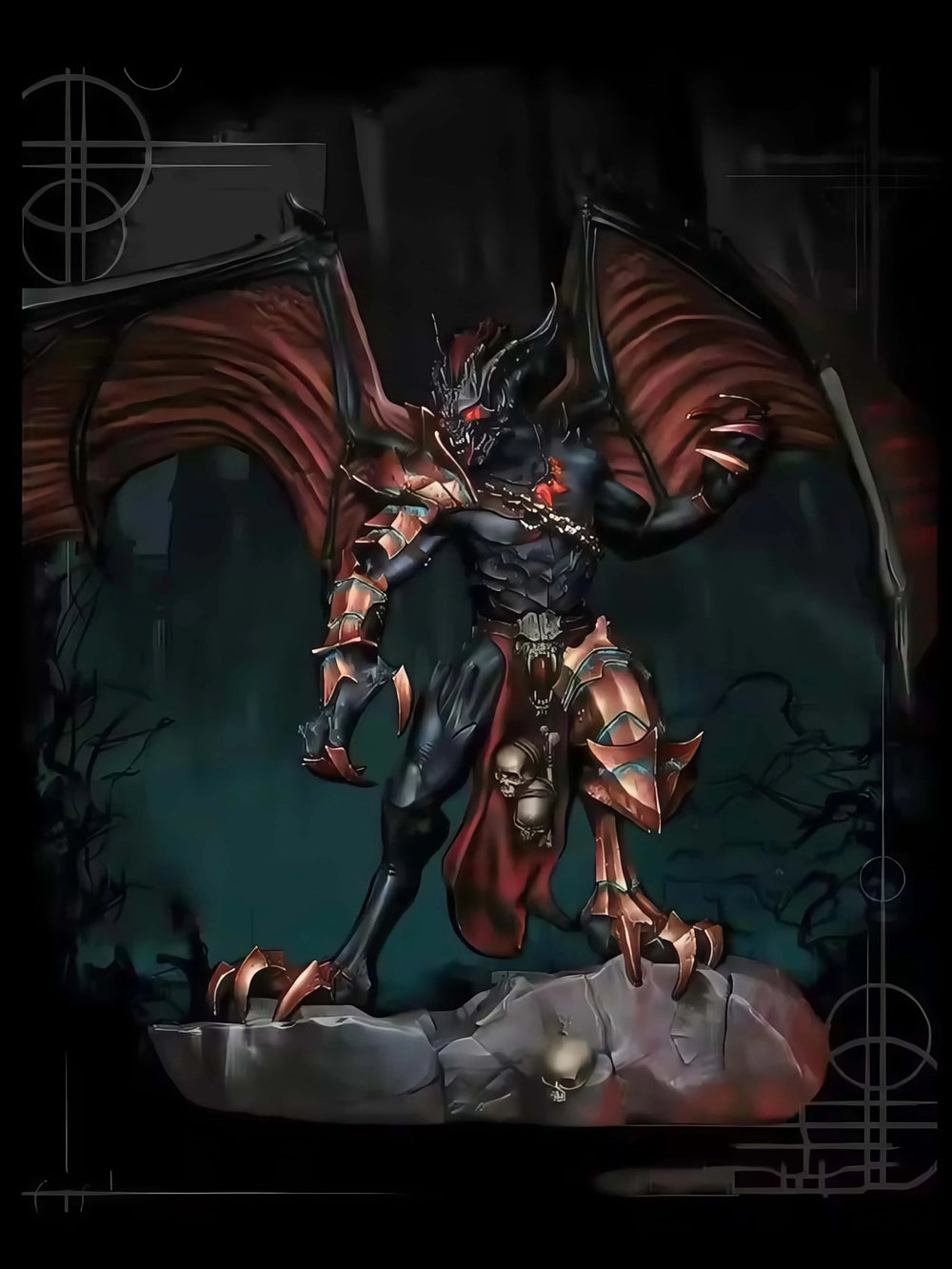 1/24 Demonic Bat King, Resin Model Figure Kit, Fantasy Theme, Unassembled and Unpainted