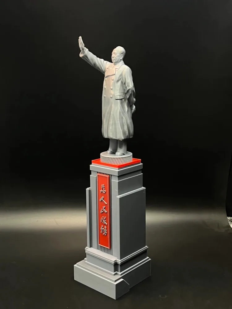 310mm Modern Mao Zedong Red Warrior, Resin Model Figure Kit, Unassembled and Unpainted