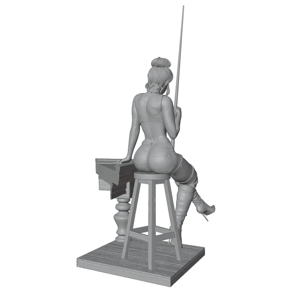 75mm Pin-up Billiards, Resin Model Figure Kit, Unassembled and Unpainted