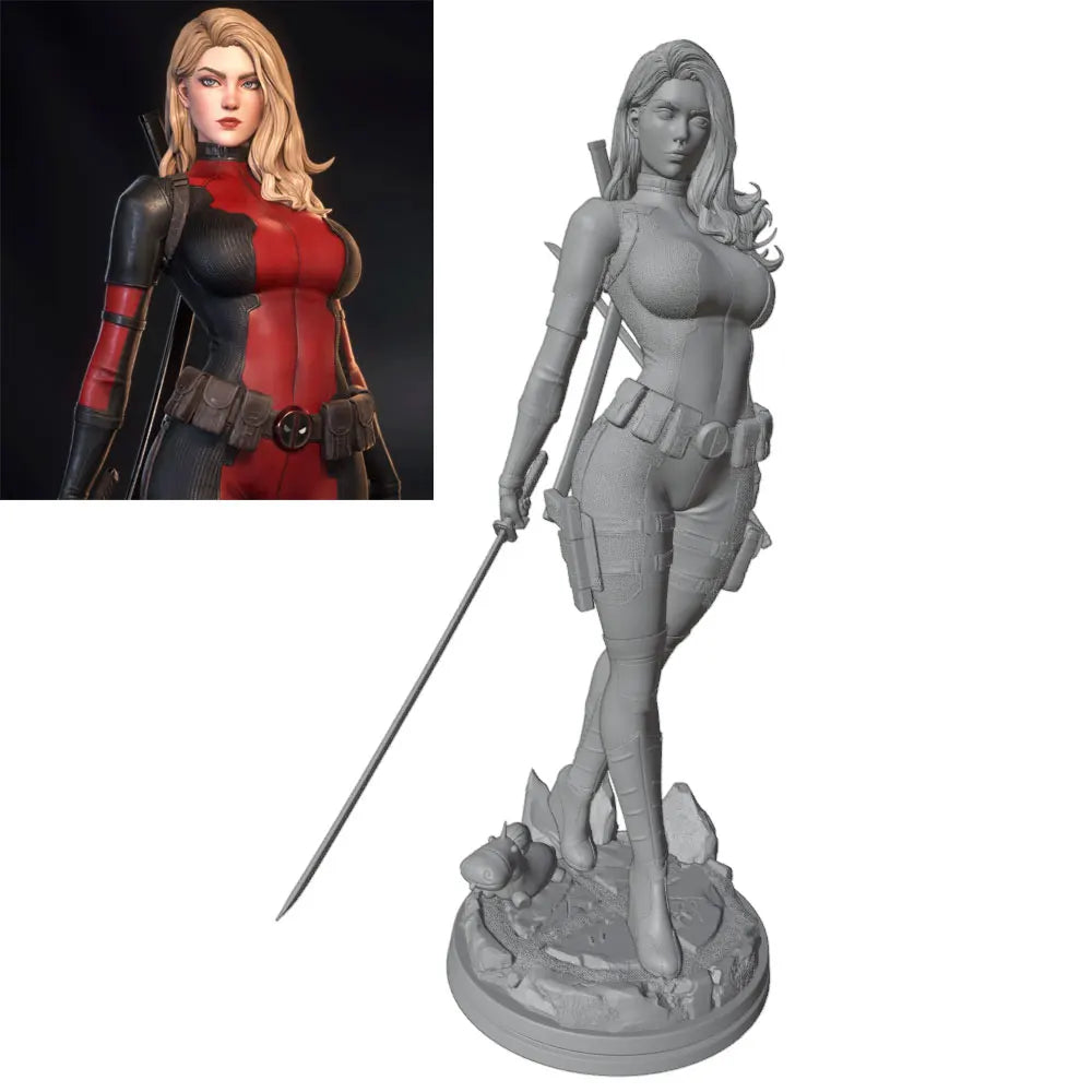 1/24 Modern Female Martial Artist, Resin Model Figure Kit, Unassembled and Unpainted