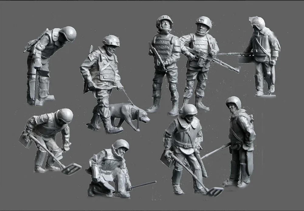 1/72 Modern Tactical Combat Team, 10 Figures, Resin Model Figure Kit, Unassembled and Unpainted