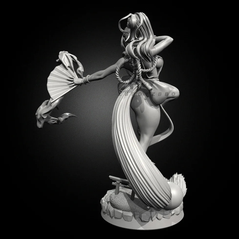 90mm Fantasy Pin-Up Warrior, Resin Model Figure Kit, Unassembled and Unpainted