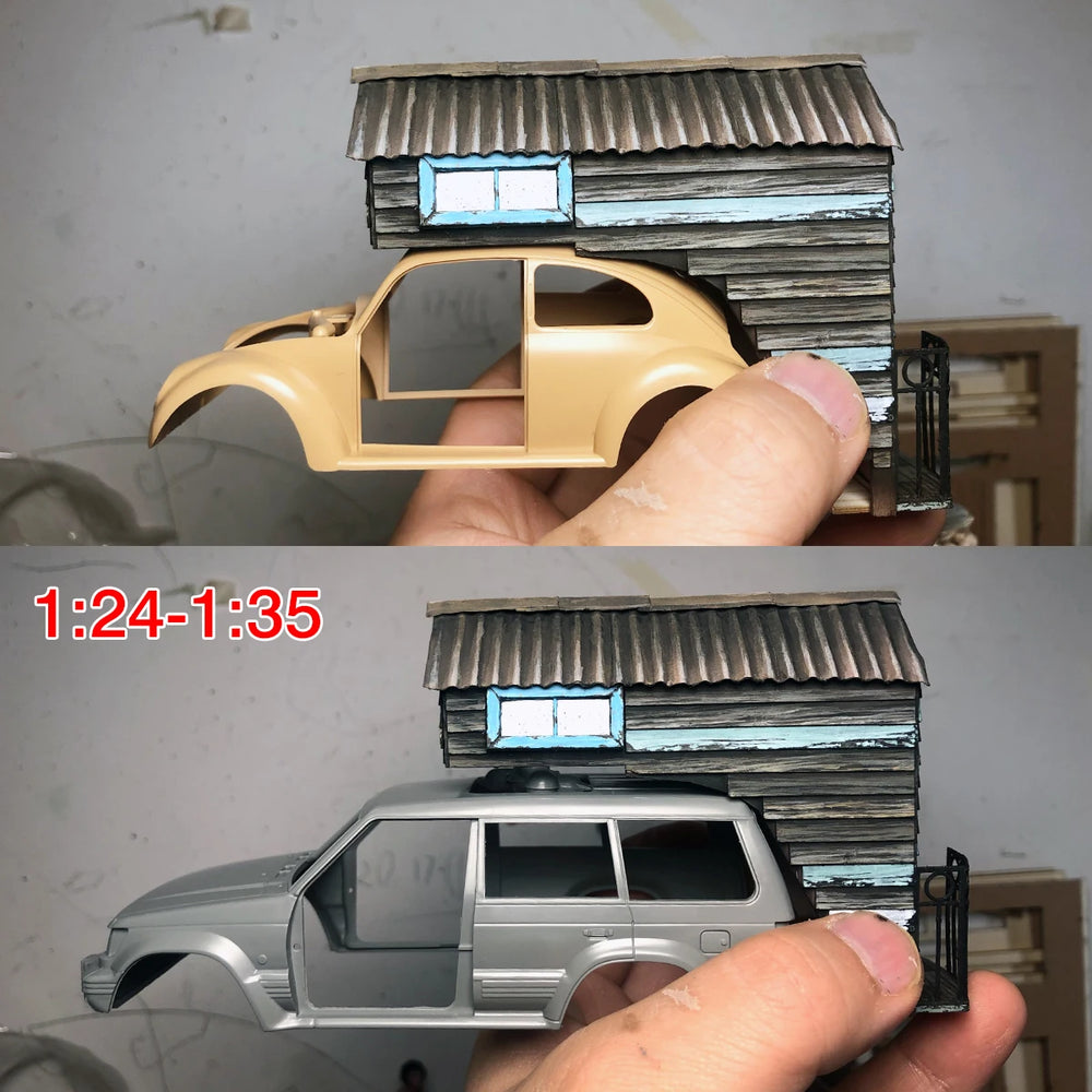 1/24 Vintage Automotive Scene, Resin Model Diorama Kit, Historical Theme, Unassembled and Unpainted