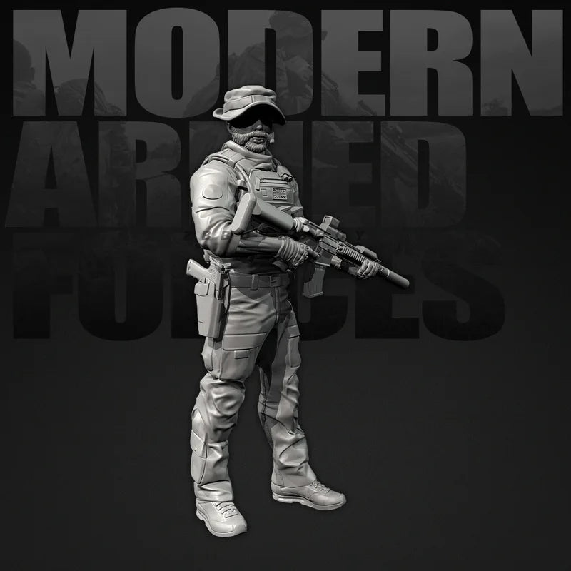 50mm Modern Soldier, Resin Model Figure Kit, Unassembled and Unpainted