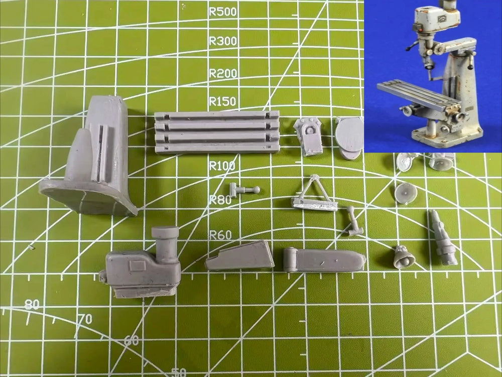 1/35 Modern Industrial Milling Machine, Resin Model Accessory Kit, Unpainted