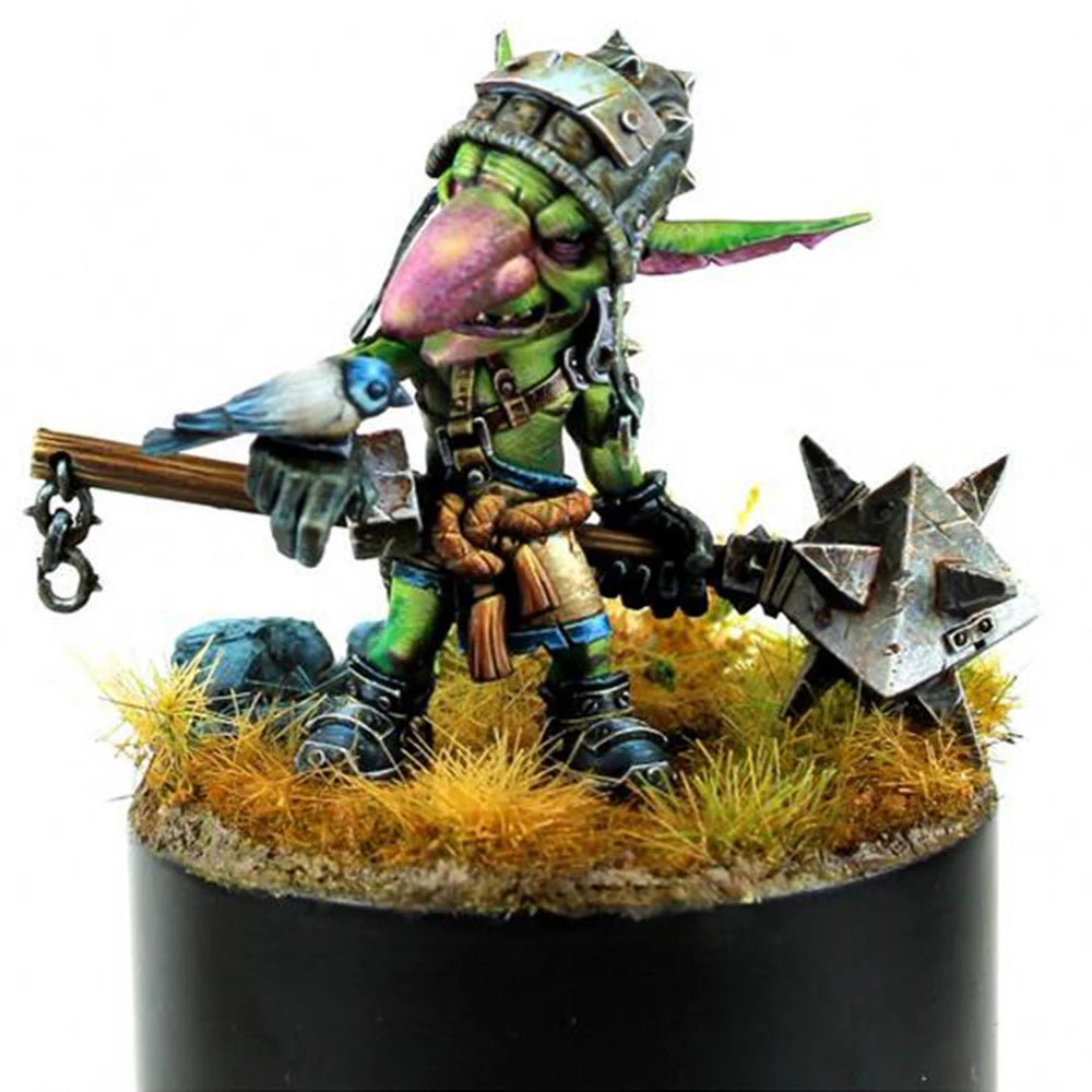 1/32 Orc Warrior with Spiked Armor and Axe, Resin Model Figure Kit, Fantasy Theme, Unassembled and Unpainted