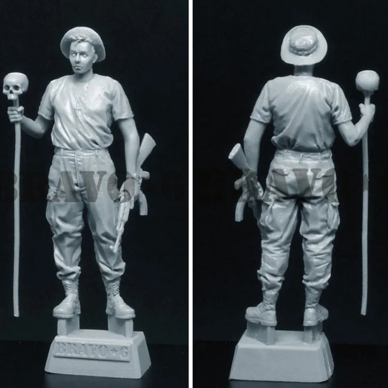 1/35 Dark Fantasy Undead Warrior, 3 Figures, Resin Model Figure Kit, Fantasy Theme, Unassembled and Unpainted