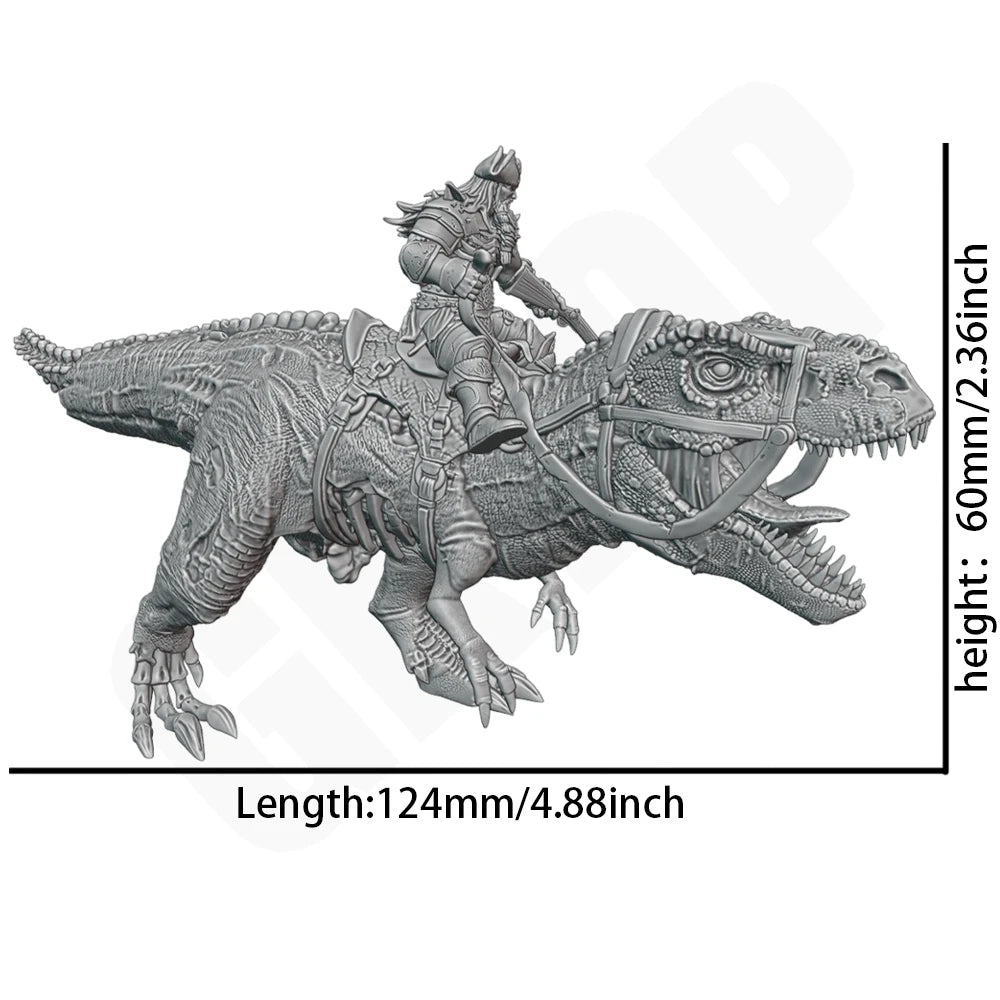 1/35 Tyrannosaurus Rex Warrior, Resin Model Creature Kit, Wildlife Theme, Unassembled and Unpainted