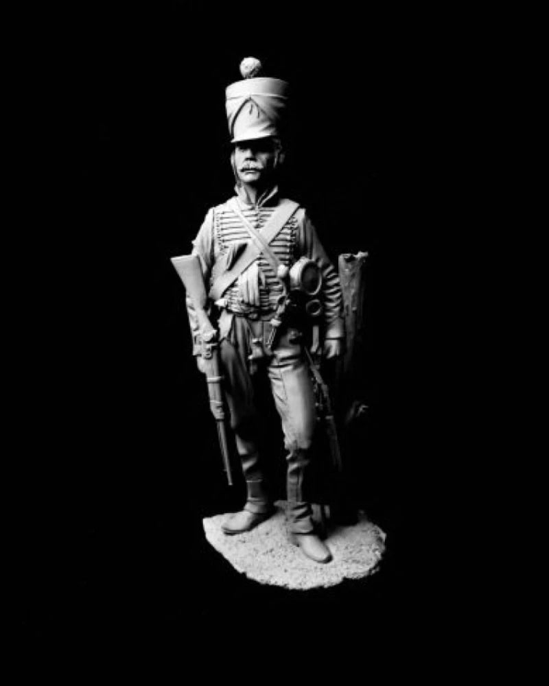 1/16 Napoleonic French Hussar Cavalryman, Resin Model Figure Kit, Unassembled and Unpainted