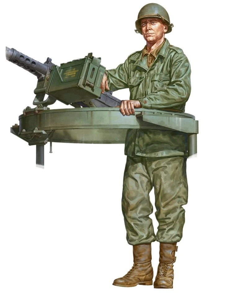 1/16 WWII Allied US M8 Armored Vehicle Crew, 4 Figures, Resin Model Figure Kit, Unassembled and Unpainted