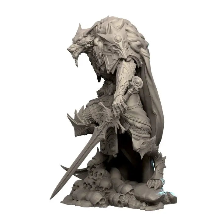 1/24 Dark Fantasy Armored Warrior, Resin Model Figure Kit, Fantasy Theme, Unassembled and Unpainted