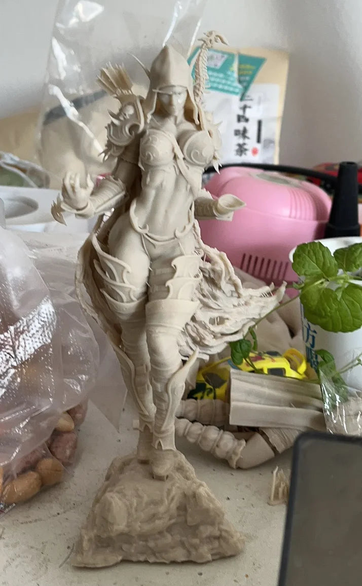 1/10 Female Elf Warrior, Resin Model Figure Kit, Fantasy Theme, Unassembled and Unpainted