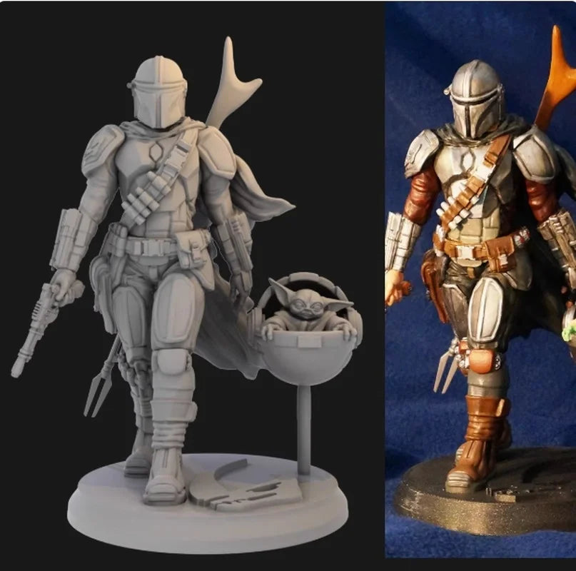 1/12 Alien Mech Warrior, Resin Model Figure Kit, Sci-Fi Theme, Unassembled and Unpainted