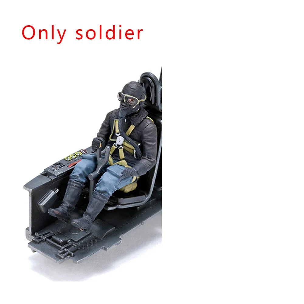 1/32 Modern Fighter Pilot in Seat, Resin Model Figure Kit, Unassembled and Unpainted