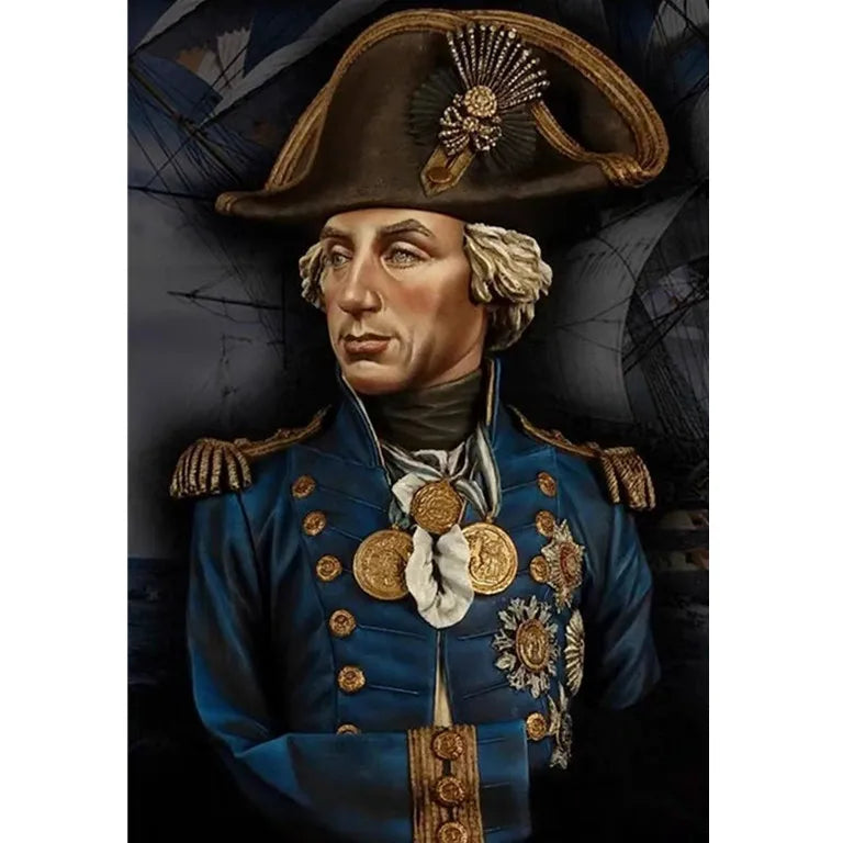 1/9 Napoleonic French Officer in Blue Uniform with Medals, Resin Model Bust Kit, Unassembled and Unpainted