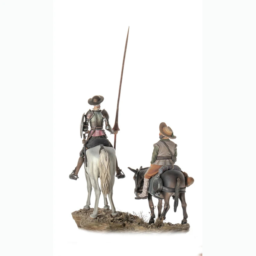 1/32 Medieval Don Quixote and Sancho Panza, 4 Figures, Resin Model Figure Kit, Unassembled and Unpainted
