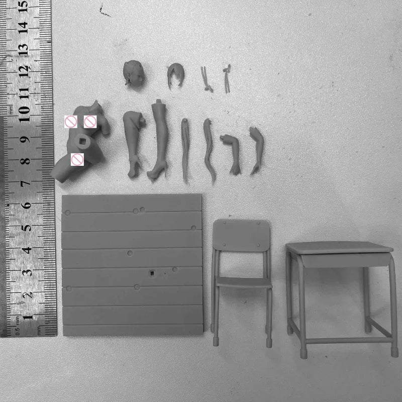 1/24 Pin-up Anime Girl, Resin Model Figure Kit, Unassembled and Unpainted