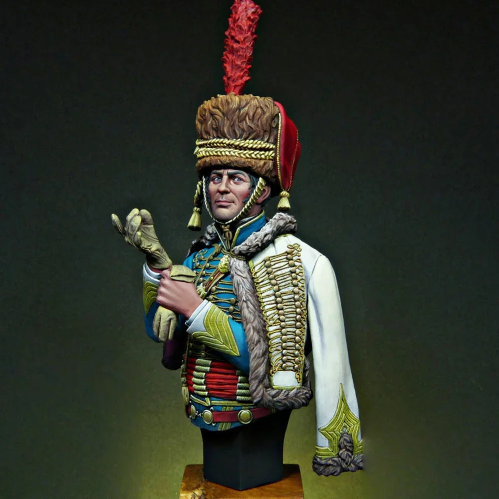 1/12 Napoleonic French Officer, Resin Model Bust Kit, Unassembled and Unpainted