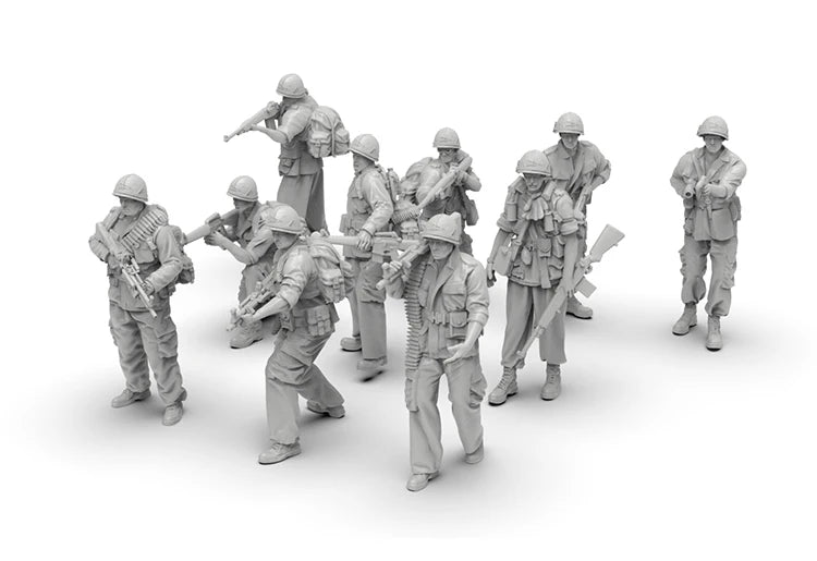 1/35 Modern US Soldiers, 14 Figures, Resin Model Figure Kit, Unassembled and Unpainted