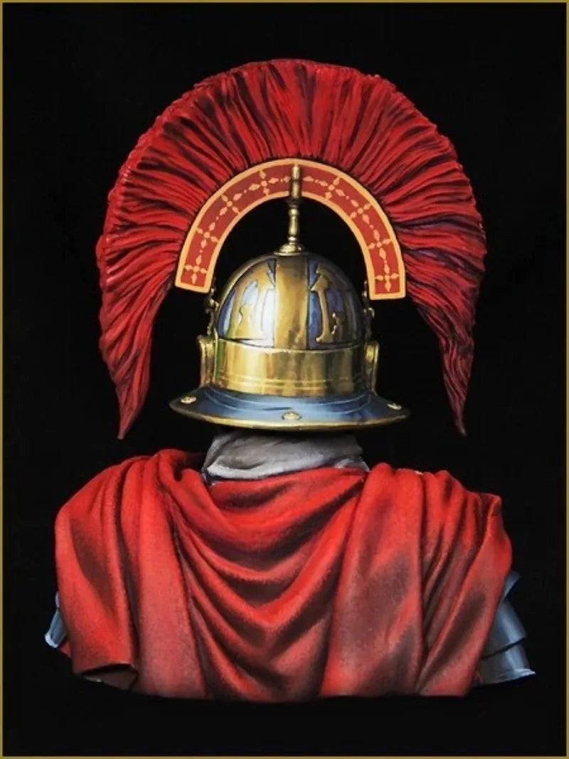 1/10 Ancient Roman Officer with Plumed Helmet, Resin Model Bust Kit, Unassembled and Unpainted