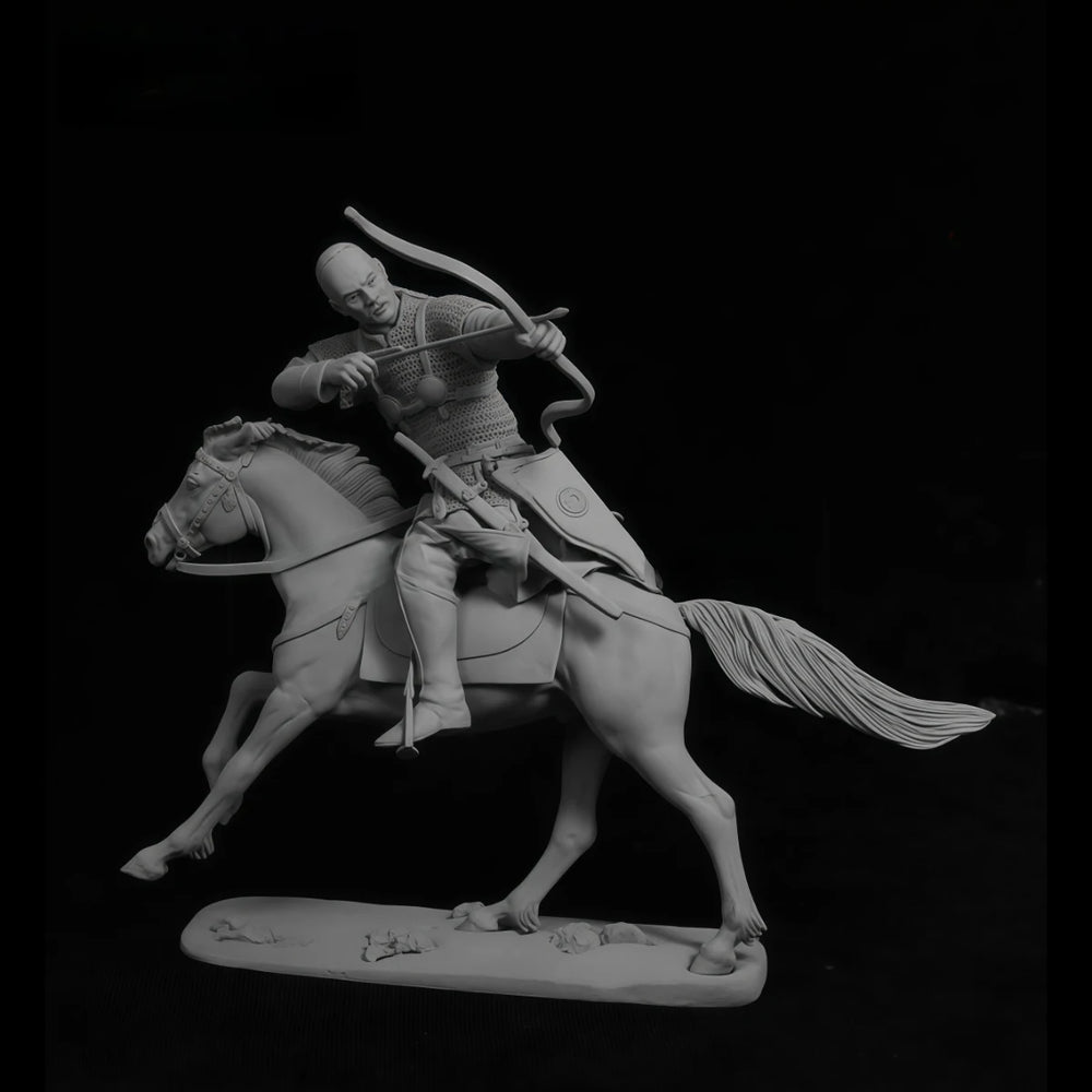 75mm Medieval Cuman Horse Archer, Resin Model Figure Kit, Unassembled and Unpainted