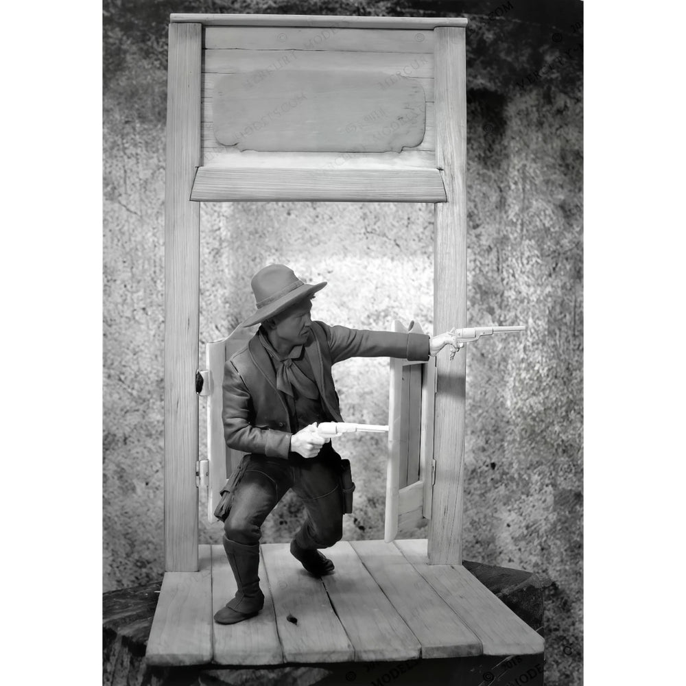 75mm Mexican Cowboy Western Outlaw, Resin Model Figure Kit, Historical Theme, Unassembled and Unpainted
