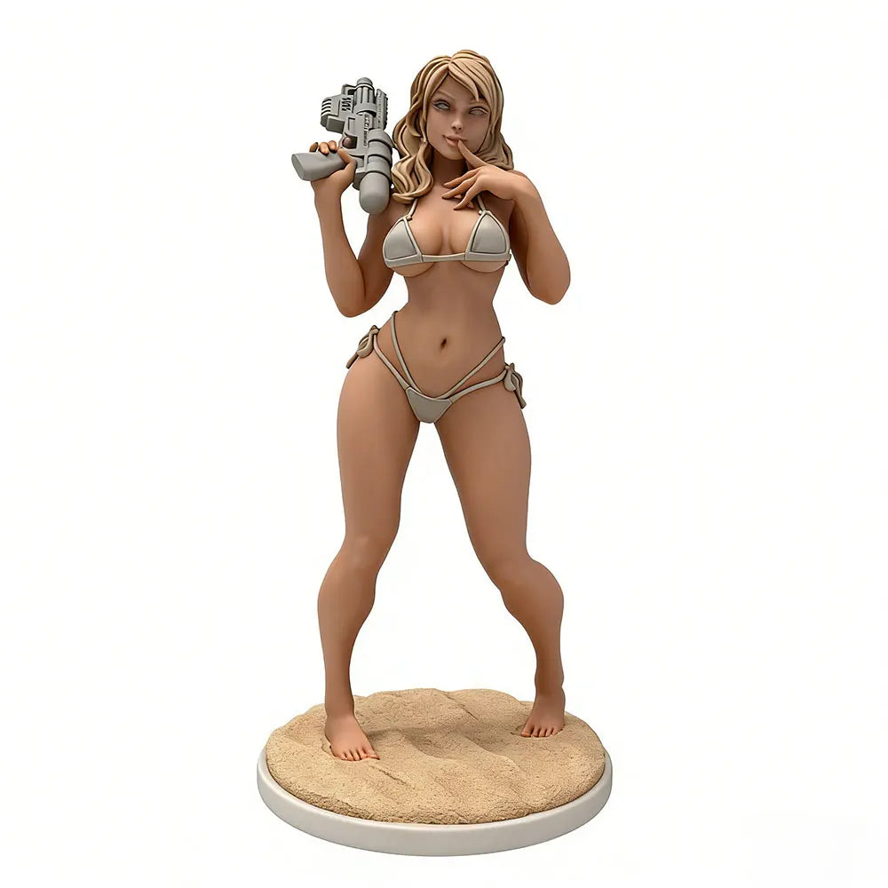 1/24 Beach Girl, Resin Model Figure Kit, Unassembled and Unpainted