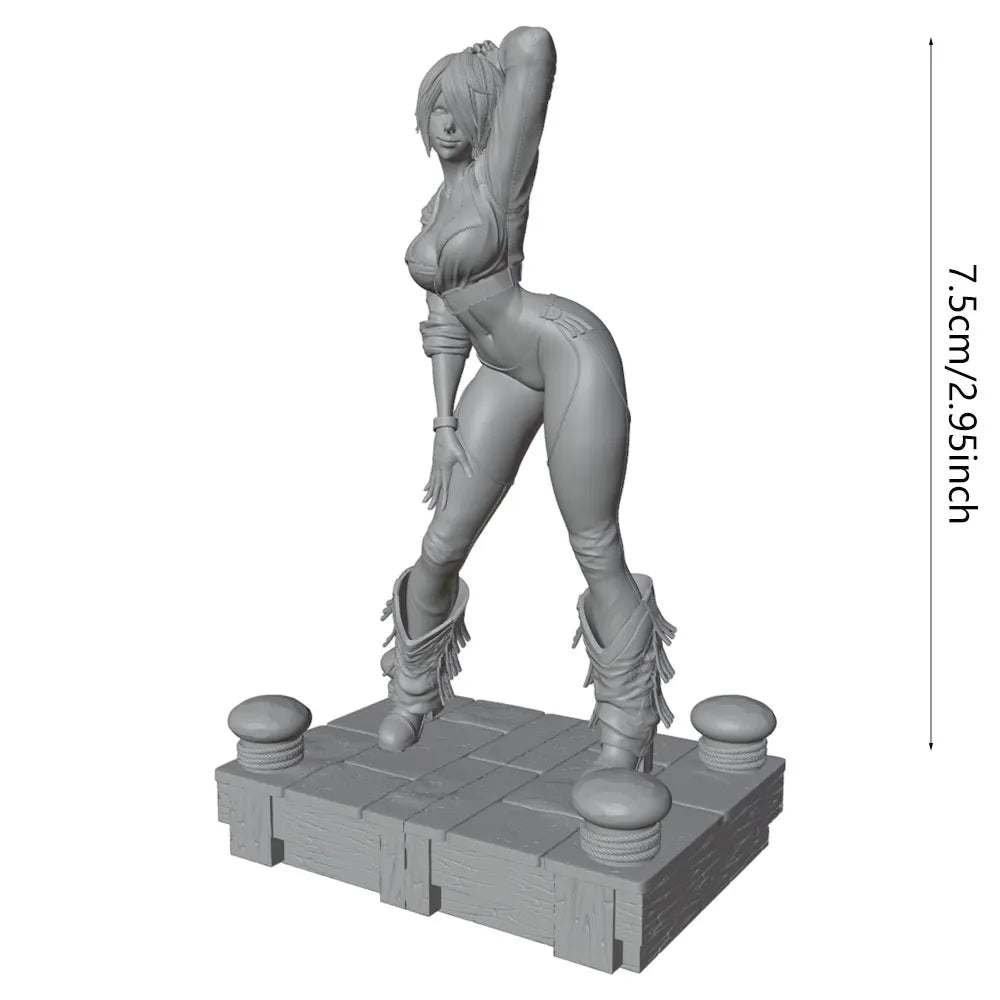 75mm Female Fantasy Character, Resin Model Figure Kit, Unassembled and Unpainted