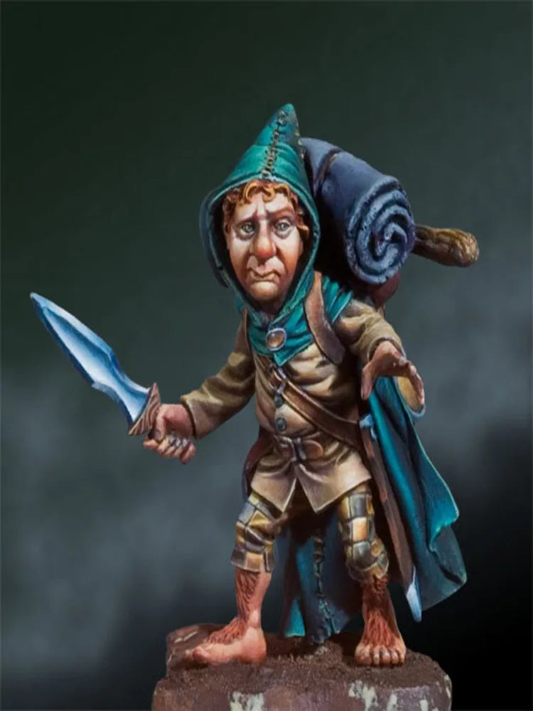 54mm Orff Lightfoot Fantasy Warrior, Resin Model Figure Kit, Fantasy Theme, Unassembled and Unpainted