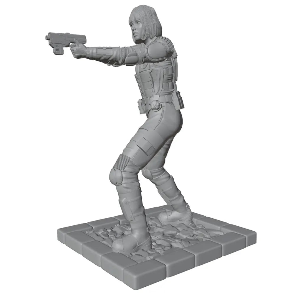 75mm Girl with Cup, Resin Model Figure Kit, Sci-Fi Theme, Unassembled and Unpainted
