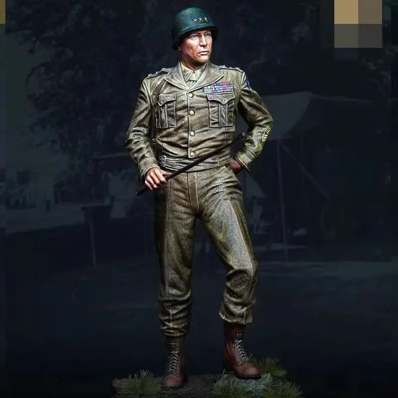 1/16 WWII US Army Officer General Patton, Resin Model Figure Kit, Unassembled and Unpainted