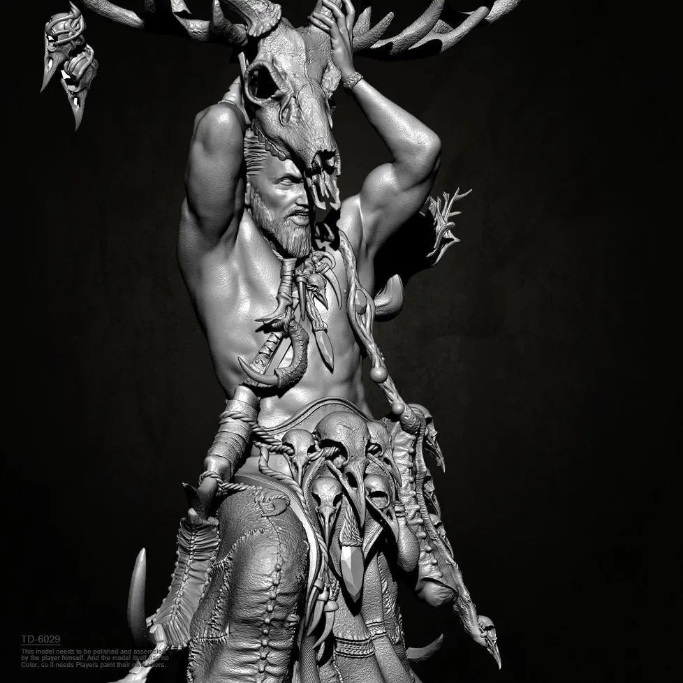 75mm Priest Totem, Resin Model Figure Kit, Fantasy Theme, Unassembled and Unpainted