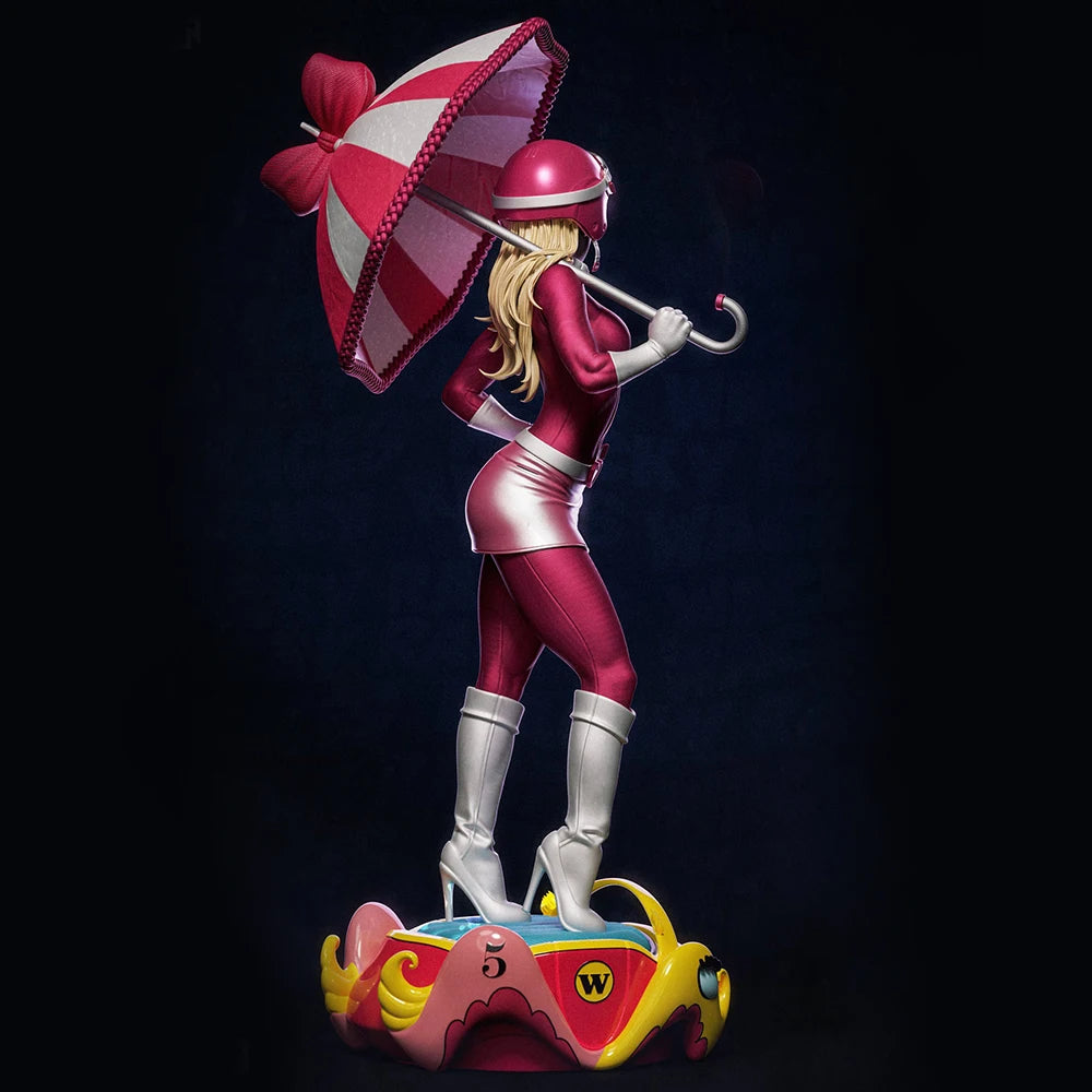 Pinup Beauty with Umbrella, Resin Model Figure Kit, Unassembled and Unpainted